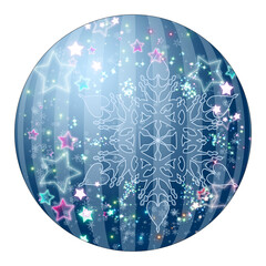 クリスマス　オーナメント　イラスト　青