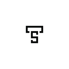 st latter vector logo abstrack