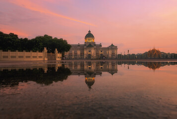 Fototapeta premium Ananta Samakhom throne hall is a royal reception hall in Dusit Palace in Bangkok, Thailand. where is one of the most beautiful landmark in Bangkok