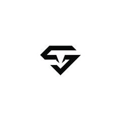 st latter vector logo abstrack