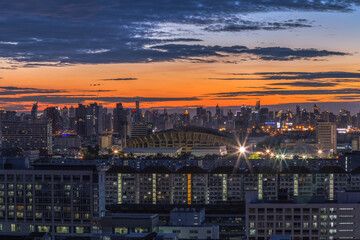 Bangkok Cityscape, Business district with high building at dusk (Bangkok, Thailand)
