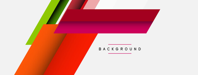 Vector background. Abstract overlapping color lines design with shadow effects. Illustration for wallpaper banner background or landing page