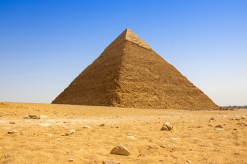 Fototapeta na wymiar Pyramid of Khafre in Giza, Cairo, Egypt