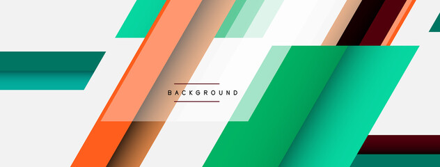 Vector background. Abstract overlapping color lines design with shadow effects. Illustration for wallpaper banner background or landing page