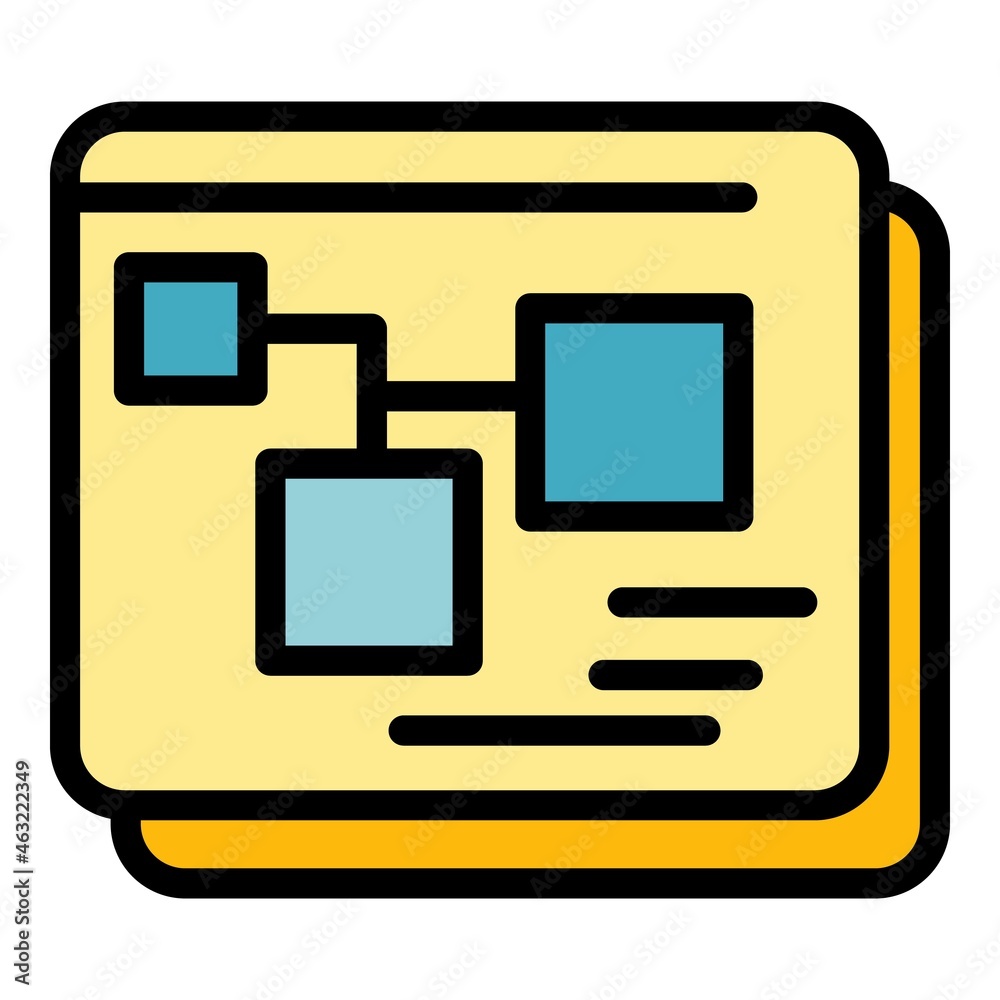 Poster scheme interface icon. outline scheme interface vector icon color flat isolated