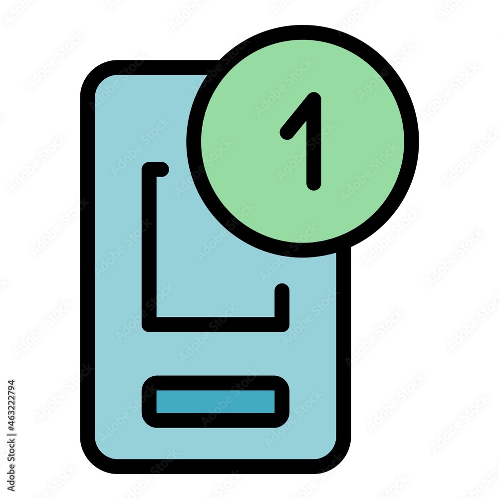 Poster notification interface icon. outline notification interface vector icon color flat isolated