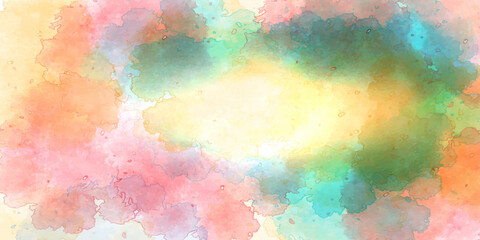 Colorful background on canvas texture. Abstract colorful water color for background. Designed art background. Used watercolor elements.