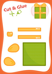 Cut and Glue Worksheet - Gift in green box