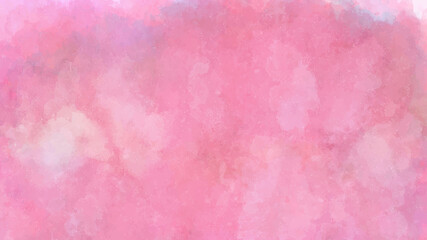 Bright ink effect light pink color shades gradient illustration on textured paper background. Subtle aquarelle painted magenta watercolor canvas for stain design