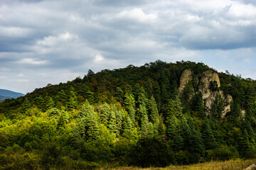 Rural Caucasus mountain landscape