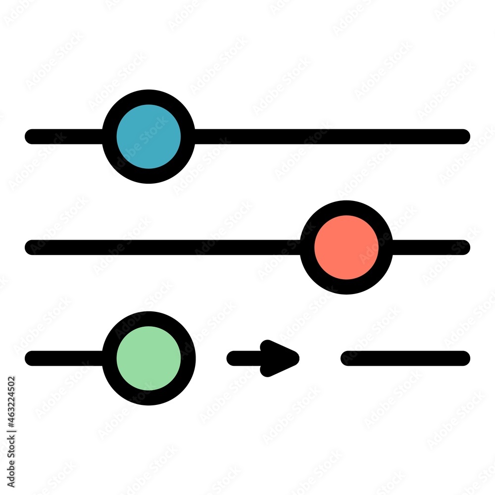 Poster button interface icon. outline button interface vector icon color flat isolated