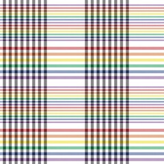 Rainbow Plaid Tartan Checkered Seamless Pattern