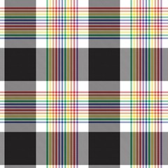 Rainbow Plaid Tartan Checkered Seamless Pattern