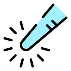 Obraz premium Eyes lens tool icon. Outline Eyes lens tool vector icon color flat isolated