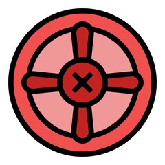 Fototapeta premium Focus sight icon. Outline focus sight vector icon color flat isolated
