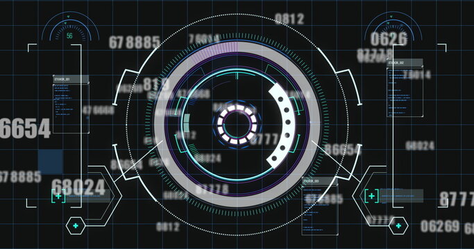 Image of numbers changing over scope scanning