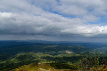 Naklejka premium Połonina Caryńska - panorama - Bieszczady