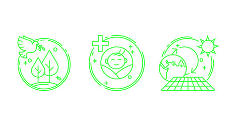 collection set of the living issue symbols in a pictogram. linear simple illustration pack. vector drawing in minimalist outline.