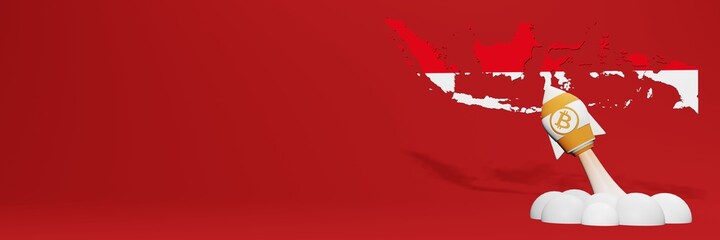 Bitcoin Cash cryptocurrency rising chart in Indonesia for website content