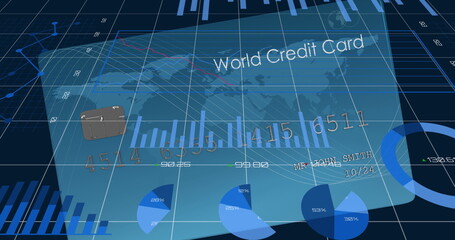 Image of financial data processing over credit card
