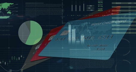 Image of financial data processing over credit cards