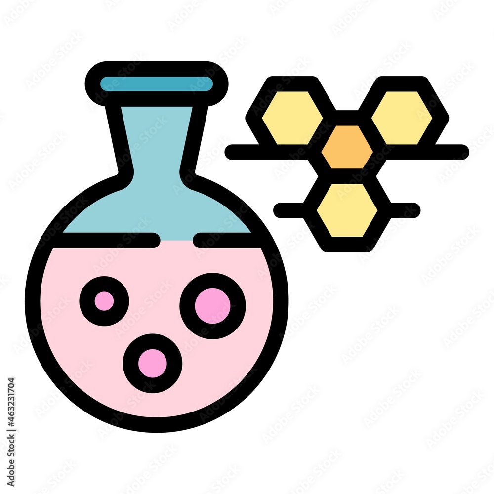 Poster nano flask icon. outline nano flask vector icon color flat isolated