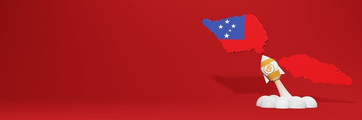 Bitcoin Cash cryptocurrency rising chart in Samoa for website content