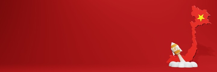 Bitcoin Cash cryptocurrency rising chart in Vietnam for website content