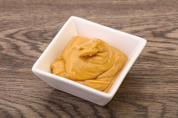 Peanut butter in the bowl