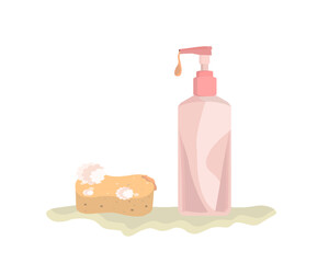 soap and towel