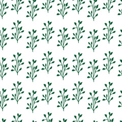 Naklejka premium Decorative ornamental seamless spring pattern. Endless elegant texture with leaves. Tempate for design fabric, backgrounds, wrapping paper, package, covers