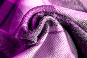 ピンク紫とこげ茶とグレーのチェック柄のテクスチャ　パターン
