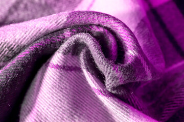 ピンク紫とこげ茶とグレーのチェック柄のテクスチャ　パターン