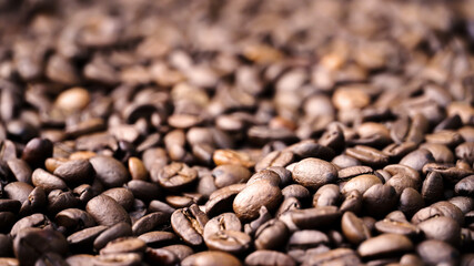 Isolated Coffee Beans With Sepia Photo Filter