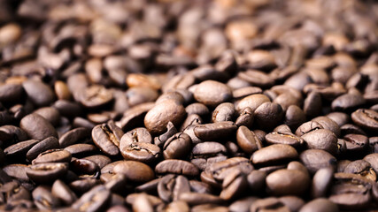 Isolated Coffee Beans With Sepia Photo Filter