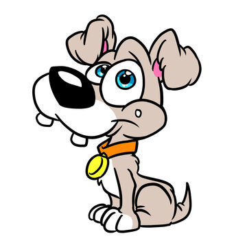 Small dog big eyes illustration character cartoon 
