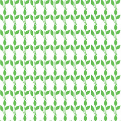 Botanical vector pattern of green leaves