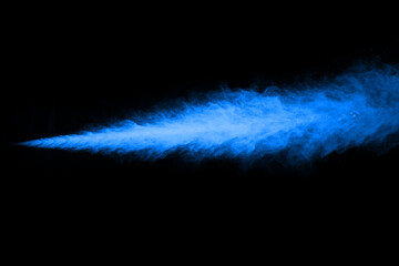 abstract blue powder splatted background,Freeze motion of color powder exploding/throwing color...