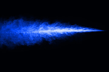 abstract blue powder splatted background,Freeze motion of color powder exploding/throwing color powder,color glitter texture on black background.