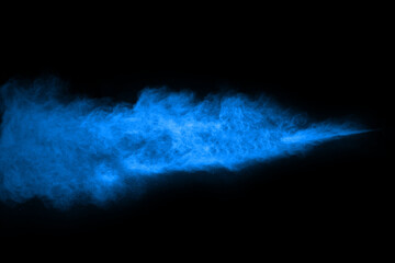 abstract blue powder splatted background,Freeze motion of color powder exploding/throwing color powder,color glitter texture on black background.