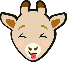 Goat isolated vector icon