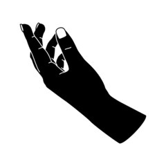 Hands gesture, human body part. Woman or man arm