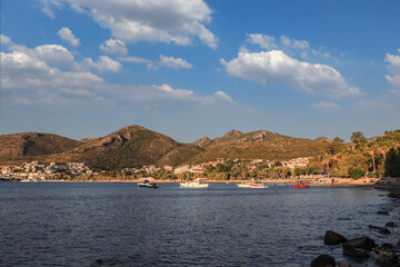 Kumluk Beach view in Datca Town of Turkey