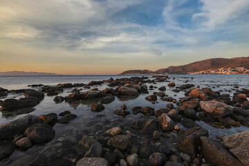Kumluk Beach view in Datca Town of Turkey