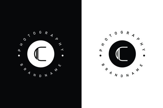 Abstract Photography logo. Alphabet letters Initials Monogram logo CL, LC, C and L