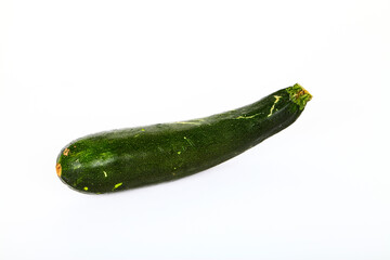 Fresh ripe courgette zucchini isolated on a white background