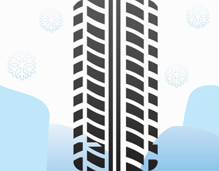 Winter tire with a snow