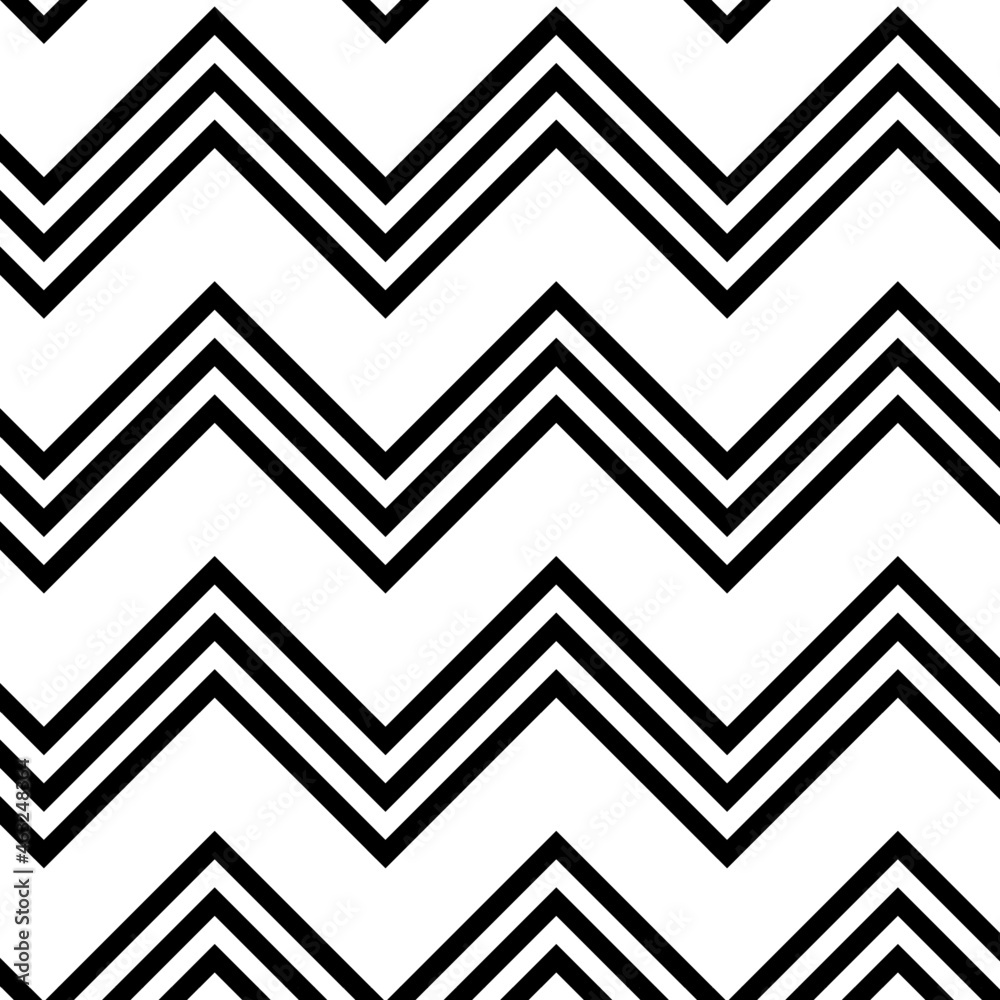 Fototapete background pattern seamless modern abstract black and white geometric zigzag vector design. black wa