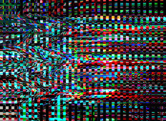 Glitch background TV VHS Noise Computer screen error Digital pixel noise abstract design Photo glitch Television signal fail Data decay Technical problem grunge wallpaper - 463248374