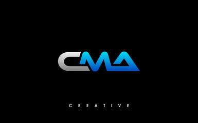 CMA Letter Initial Logo Design Template Vector Illustration - obrazy, fototapety, plakaty